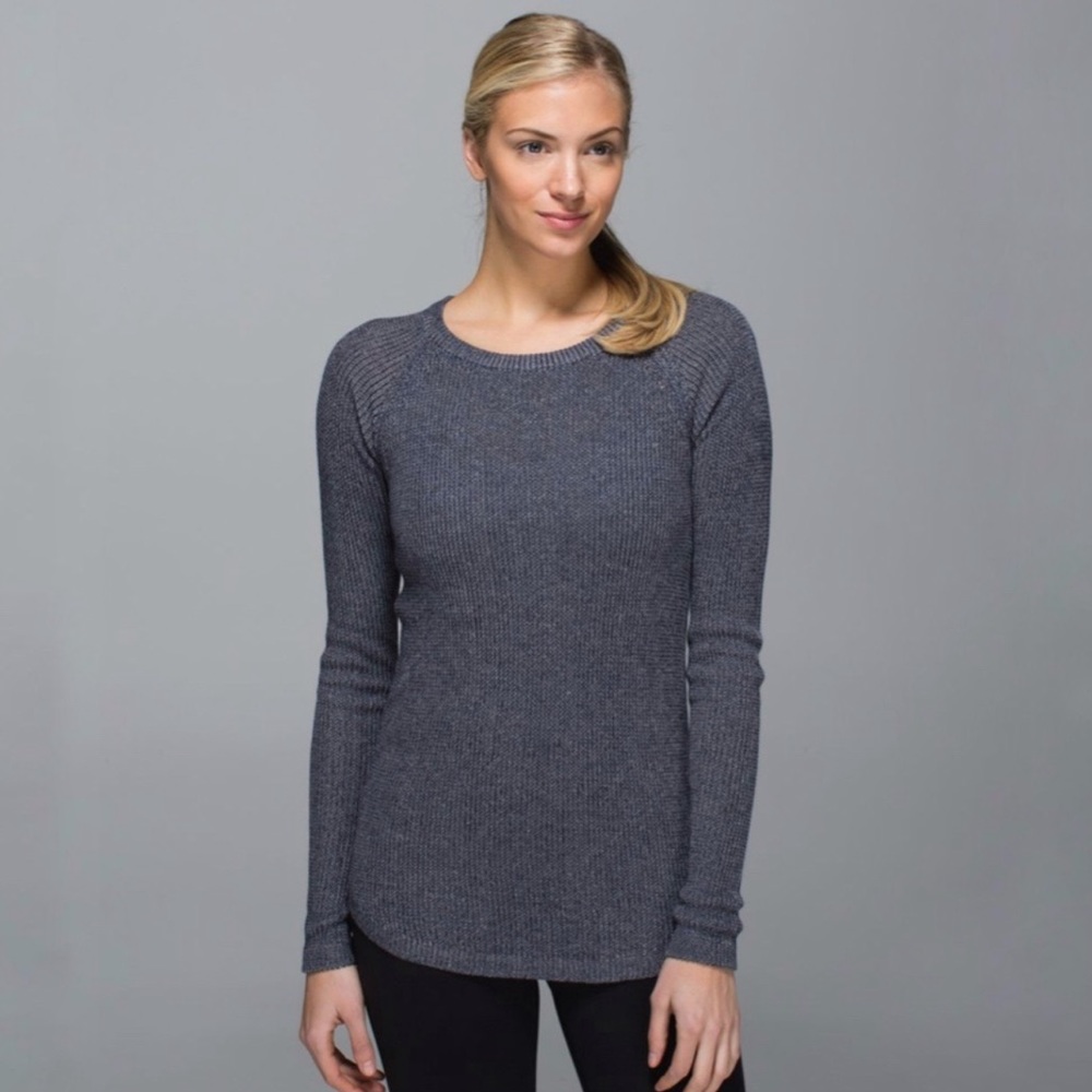 Lululemon | Cabin Yogi Sweater‎ in Inkwell / Heathered Medium Grey Boolux